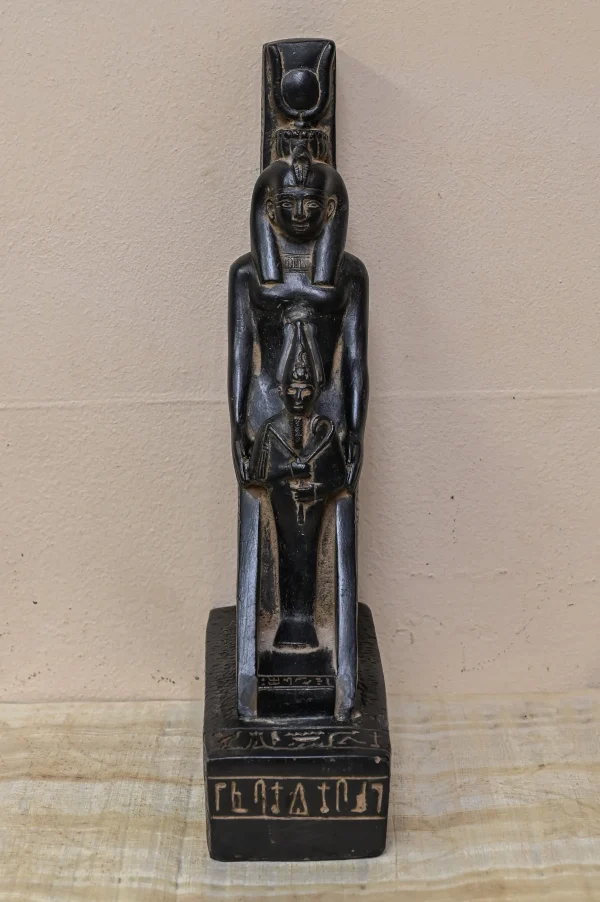 Egyptian statue of goddess Isis and Osiris heavy stone made in egypt - Image 6