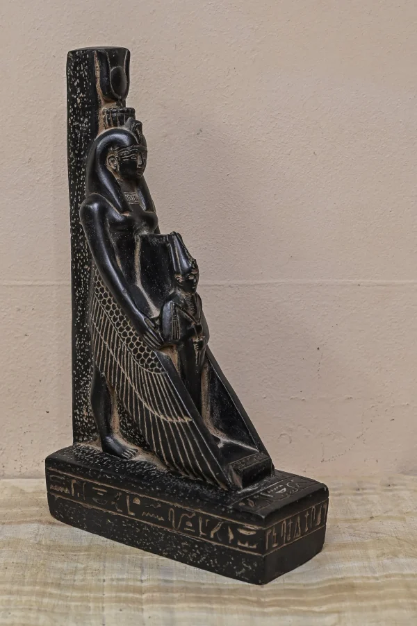 Egyptian statue of goddess Isis and Osiris heavy stone made in egypt - Image 7