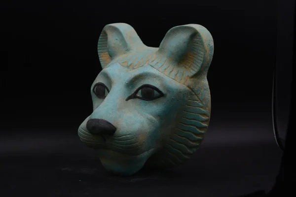 unique Sekhmet warrior goddess of war green face Sculpture stone wall hanging ancient Egyptian art made in Egypt - Image 3