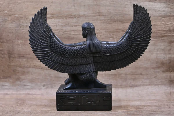 Egyptian statue of the goddess Isis with open wings made of stone Made in Egypt - Image 3