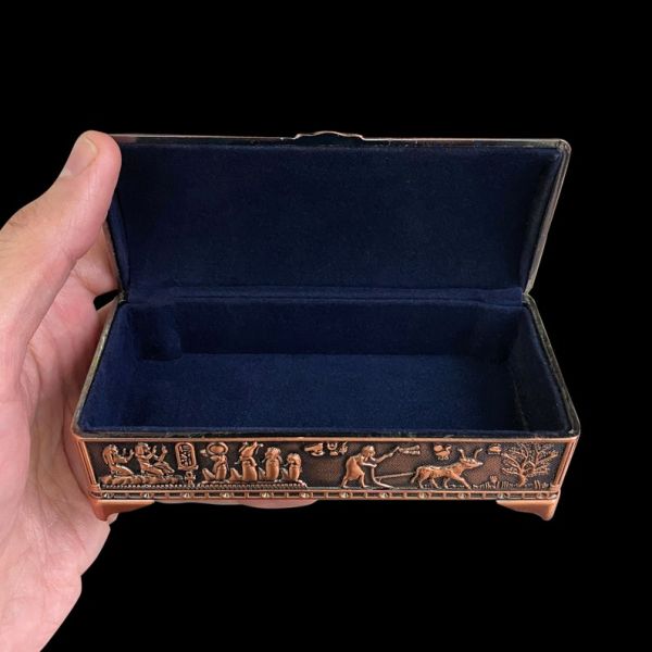 Egyptian Jewelry Box Made of Copper Alloy - Egyptian Trinket Box - Carefully Handmade In Egypt - Image 5