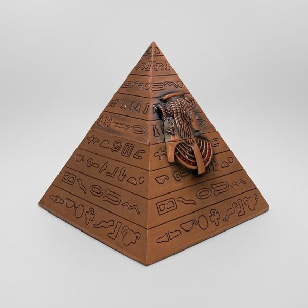 Egyptian Pyramid Jewelry Box - The Sacred Pyramid of Giza Jewelry and Trinket Box - Metal Pyramid Container - Handmade In Egypt