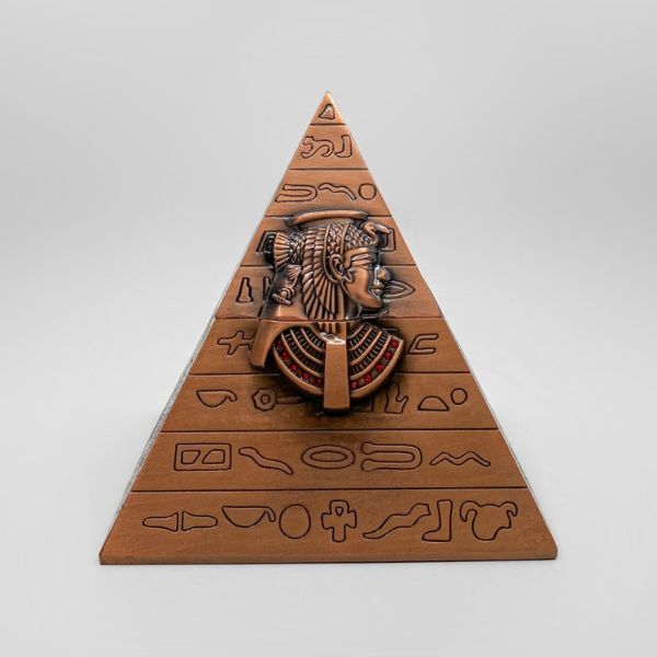 Egyptian Pyramid Jewelry Box - The Sacred Pyramid of Giza Jewelry and Trinket Box - Metal Pyramid Container - Handmade In Egypt - Image 3