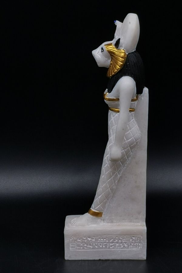 Goddess Sekhmet Statue Heavy White Altar Unique Art of Ancient Egypt Made in Egypt - Image 2