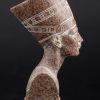 Statue of Egyptian Art Queen Nefertiti Bust Sculpture black heavy granite stone made in Egypt - Image 4