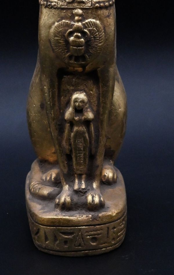 statue of Ancient Egyptian art goddess cat Bastet heavy stone made in egypt - Image 9