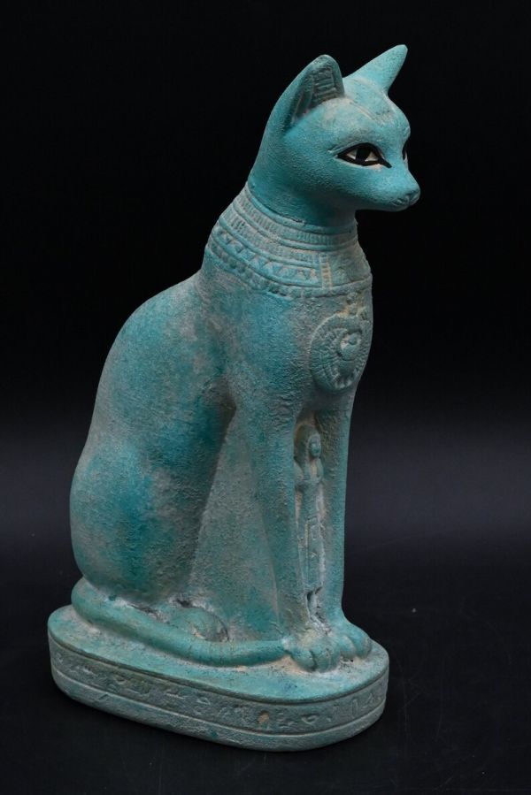 Egyptian goddess Bastet Cat statue stone made in egypt