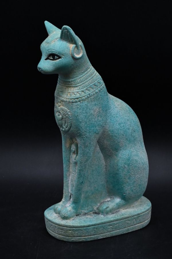 Egyptian goddess Bastet Cat statue stone made in egypt - Image 4