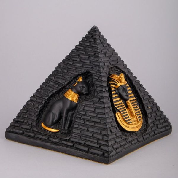 Ancient Egyptian pyramid Art pharaonic inscriptions black and gold made in Egypt - Image 5