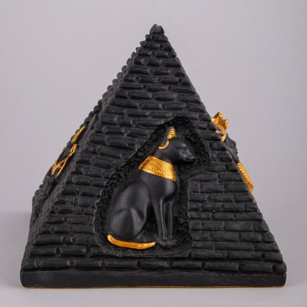 Ancient Egyptian pyramid Art pharaonic inscriptions black and gold made in Egypt - Image 4