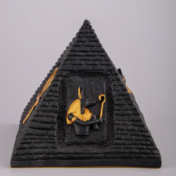 Ancient Egyptian pyramid Art pharaonic inscriptions black and gold made in Egypt - Image 3