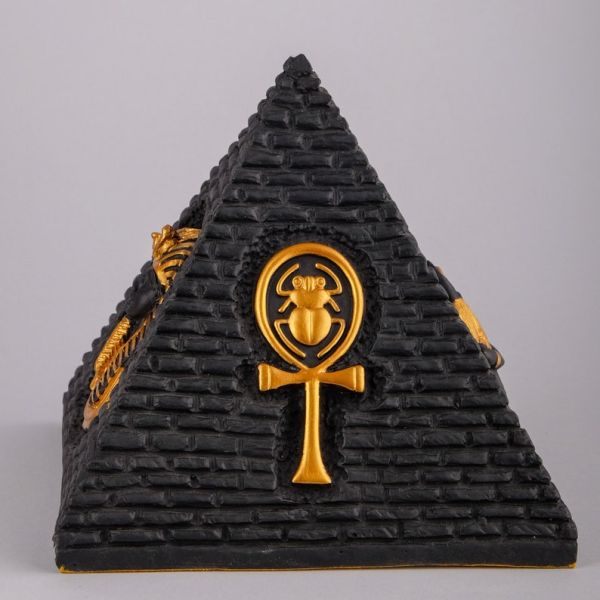 Ancient Egyptian pyramid Art pharaonic inscriptions black and gold made in Egypt - Image 6