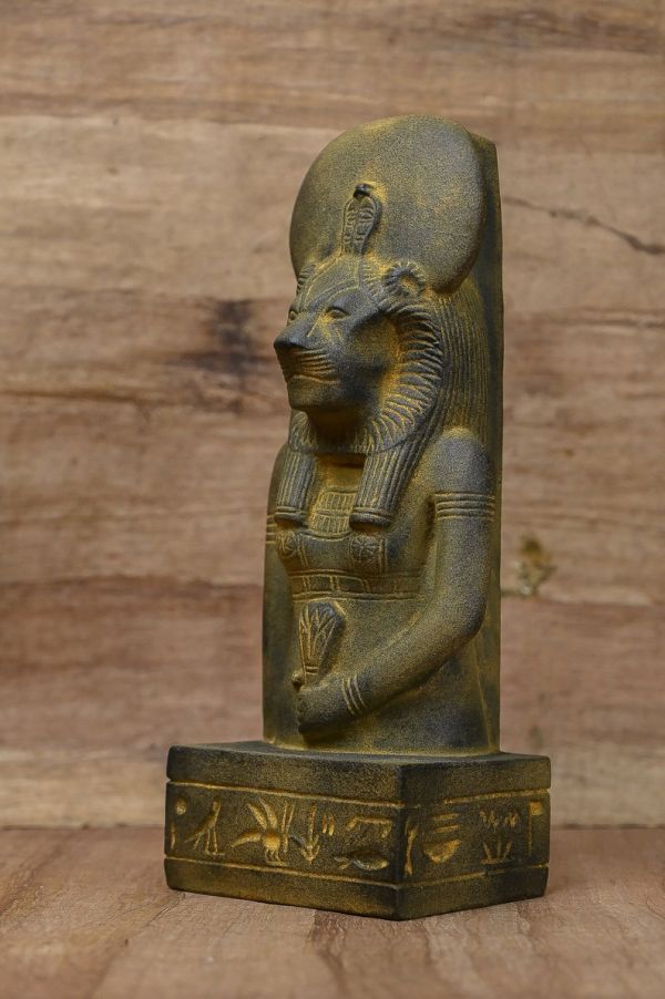 Unique Large statue of Goddess Sekhmet standing, Egyptian Art handcrafted heavy stone made in egypt - Image 3