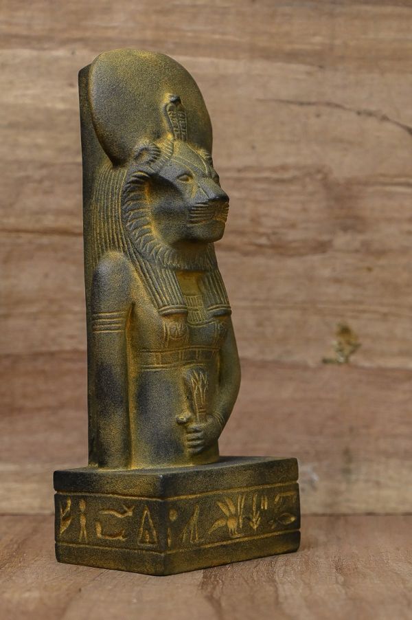 Unique Large statue of Goddess Sekhmet standing, Egyptian Art handcrafted heavy stone made in egypt - Image 5