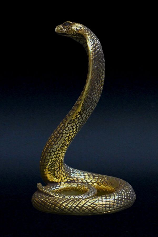 Unique Uraeus cobra statue,one of the most important protection goddess-deities in Egypt - carving statues-Egyptian deities-antique-Handmade - Image 5