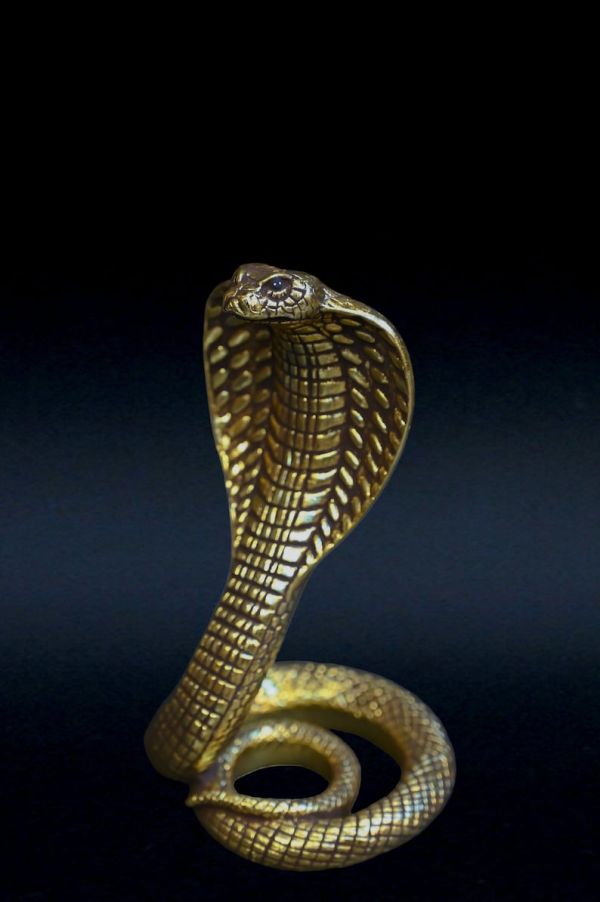 Unique Uraeus cobra statue,one of the most important protection goddess-deities in Egypt - carving statues-Egyptian deities-antique-Handmade - Image 2