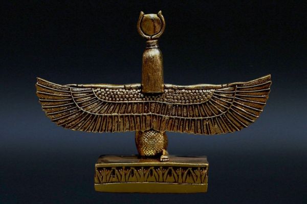 unique Isis Wings goddess of healing statue goldleaf Sculpture Egyptian art made in Egypt - Image 2