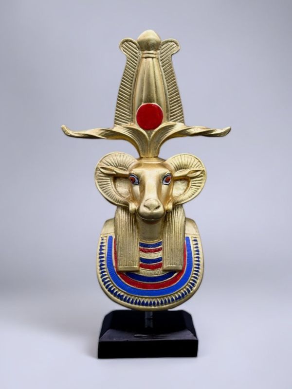 Ancient Egyptian Ram God of Creation, Egyptian God Khnum statue - Image 2