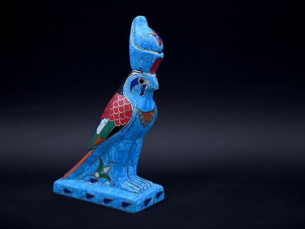 Horus Falcon Figure god of the sky as a bird shape - Handmade - our item is made with Egyptian soul - Image 6