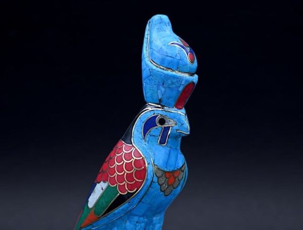 Horus Falcon Figure god of the sky as a bird shape - Handmade - our item is made with Egyptian soul