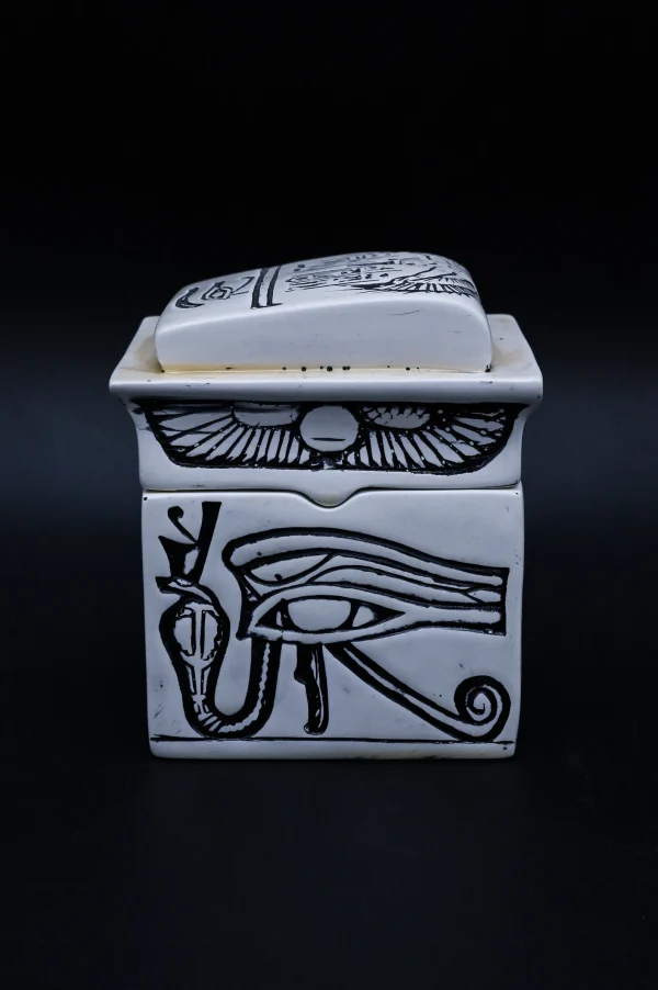 Canopic box 4 jars Pharaonic art Carved inscriptions stone made in Egypt (Copy) - Image 8